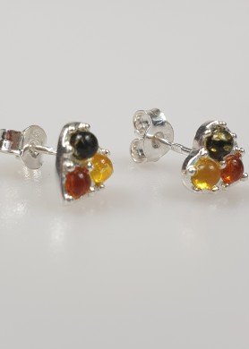 Maži auskarai su gintarais