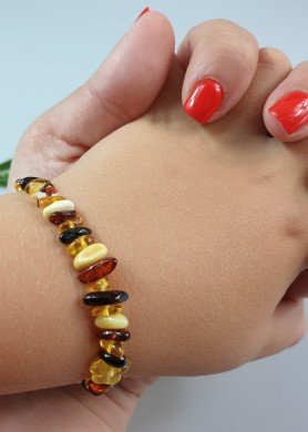 Vaikiška gintarinė apyrankė aksesuarai vaikams gydomasis gintaras 