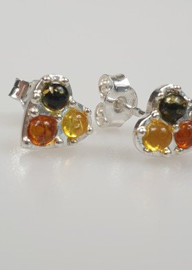 Maži auskarai su gintarais