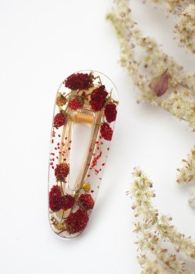 Plaukų segtukas su žemuogėmis