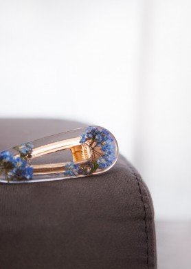 Plaukų segtukas su neužmirštuolėmis