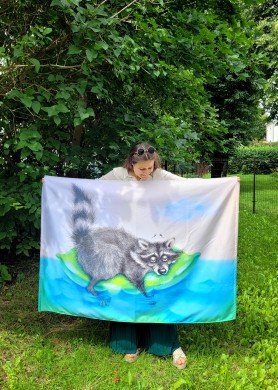 Rankšluostis "Meškėnas poilsiauja"