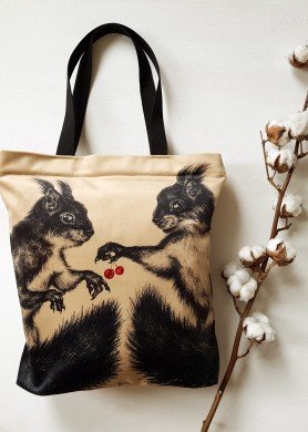 Rankinė/ krepšys "Dvi voverės"