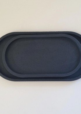 Ovalių padėkliukų rinkinys „Tamsa“