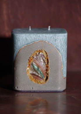 Žvakė su Abalone jūrine kriaukle