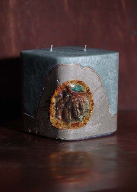 Žvakė su Abalone jūrine kriaukle