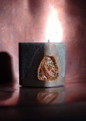 Žvakė su Abalone jūrine kriaukle