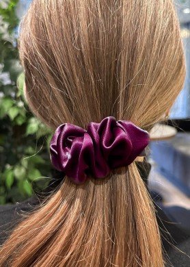 F Šilkinis plaukų segtukas 8cm - spalva Burgundiška