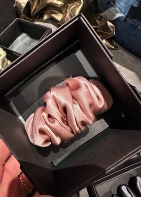 F Šilkinis plaukų segtukas 8cm - spalva Šviesi Alyvinė