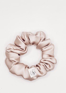 Plaukų gumytė S dydžio - natūralus 100% šilkas - spalva Cinamon Pink #1.3-81