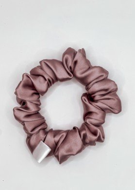 Plaukų gumytė S dydžio - natūralus 100% šilkas - spalva Alyvinė #1.5-28