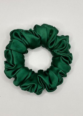 Plaukų gumytė S dydžio - natūralus 100% šilkas - spalva Smaragdo Žalia #1.3-52