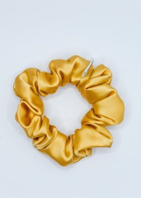 Plaukų gumytė S dydžio - natūralus 100% šilkas - spalva Yellow Gold #1.3-08