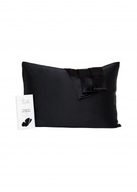 A Šilkinis pagalvės užvalkalas 50x70cm - spalva - spalva Juoda