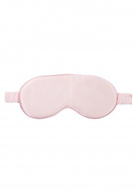 B Miego kaukė - natūralus Mulberry šilkas - spalva Švelniai rožinė