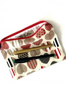 Lininė kosmetinė „Širdelės“