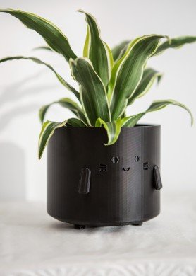 Vazonėlis „Katinėlis“, matinė juoda