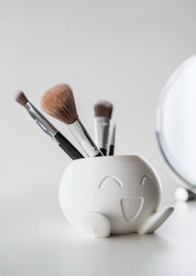 Vazonėlis „Linksmuolis“, baltas