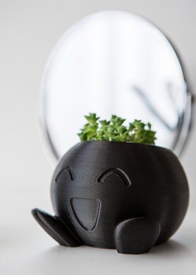 Vazonėlis „Linksmuolis“, juodas