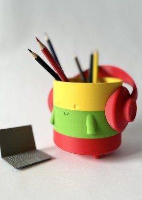 Pieštukinė - vazonėlis ,,Muzikos mylėtojas“