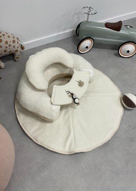 Sėdinukas + kilimėlis 90 cm ,,Teddy baltoji meškutė,,