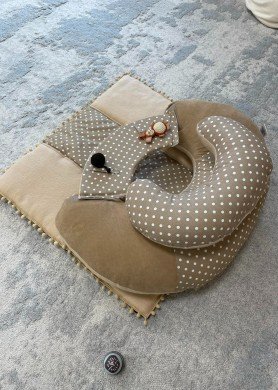 Sėdinukas + kilimėlis 75×65 cm ,,Rudieji taškučiai,, 