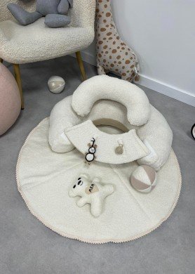 Sėdinukas + kilimėlis 90 cm ,,Teddy baltoji meškutė,,