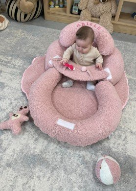 Komfortas + kilimėlis 90 cm ,,Teddy rožinė meškutė,,