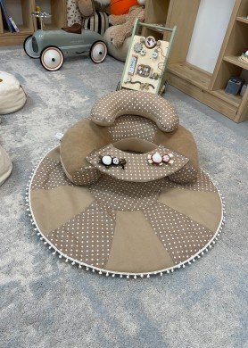 Sėdinukas + kilimėlis 90 cm ,,Rudieji taškučiai,,