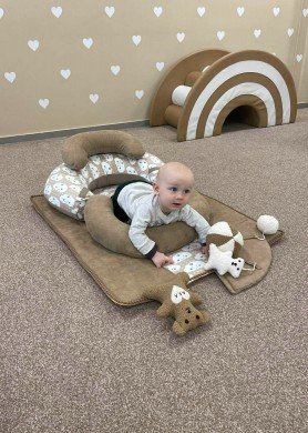 Komfortas+kilimėlis 90 cm ,,Karameliniai debesėliai,,