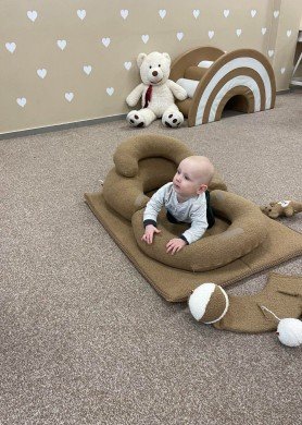 Komfortas + kilimėlis 95x75 cm ,,Teddy karamelinis,,