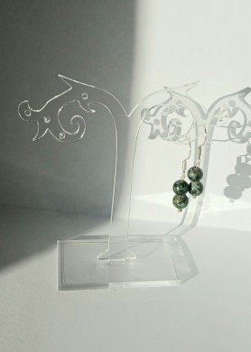 Afrikos turkio jaspio auskarai