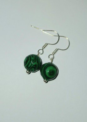 Malachito auskarai
