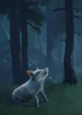 Piglet enjoying the sky 