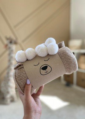 Smėlinis merino vilnos pledukas