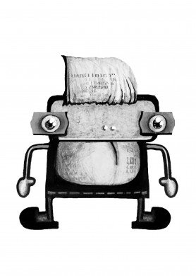 Skaitmenintas koliažas mišria technika "let's do this"