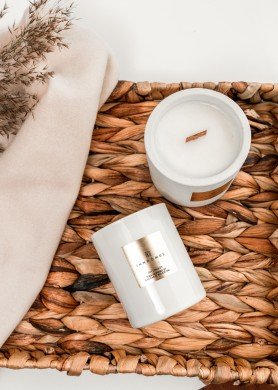 Sojų vaško žvakė Tabacco&amber