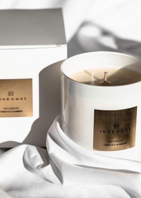 Sojų vaško žvakė Tabacco&amber