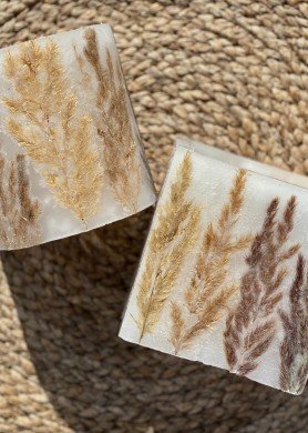 Unikali, gamtos, aromatinė žvakė, žvakidė iš vaško Smilgos kopose