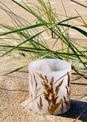 Unikali, gamtos, aromatinė žvakė, žvakidė iš vaško Smilgos kopose