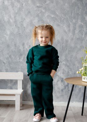 laisvalaikio kostiumas "mėta" su plačiomis kelnėmis
