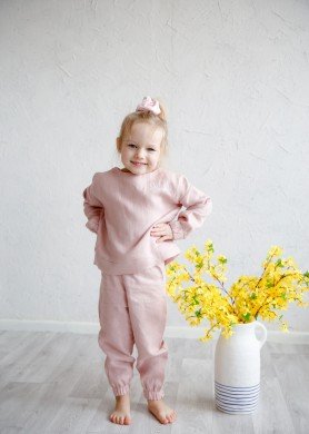 Lininis laisvalaikio komplektas vaikams Unisex