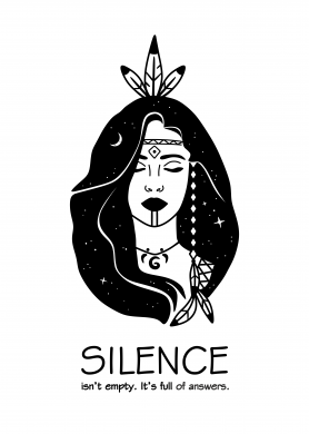 Iliustracija su indėne ''Silence''
